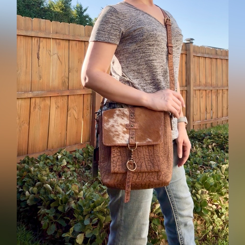 Myra Bag-Mesa Terra Leather and Hairon Bag - Picture 2 of 13